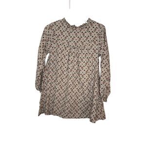 Gocco Girls Floral Tan Casual Dress Size 4-5 Years